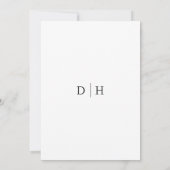 Invitation MARIAGE d'élégance minimaliste CHIC (Dos)