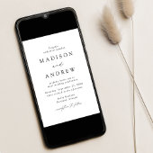 Invitation Mariage d'élégance moderne blanc et noir