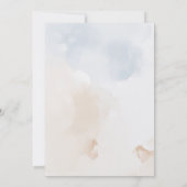 Invitation Mariage délicat sous Chuppah hébraïque bleu-beige (Dos)