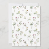 Invitation Mariage Delicate du Fleur sauvage de prairie (Dos)