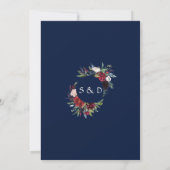 Invitation Mariage délicieux de fleurs bleues de Bourgogne (Dos)