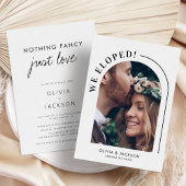 Invitation Mariage d'Elopement Photo Arche Simple Moderne