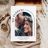 Invitation Mariage d'Elopement Photo Arche Simple Moderne