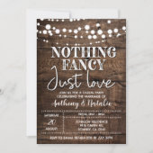 Invitation Mariage d'Elopement Rustique (Devant)