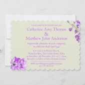 Invitation Mariage Delphinium violet d'aquarelle (Dos)