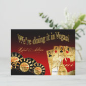 Invitation Mariage Deluxe Las Vegas | rouge noir or (Debout devant)