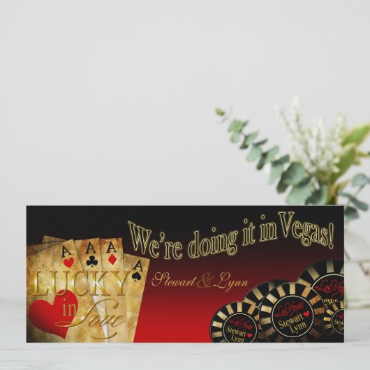 Invitation Mariage Deluxe METALLIC ICE de Lynn à Las Vegas (Debout devant)