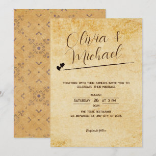 Invitation Mariage d'embarcation en papier vintage