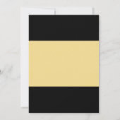 Invitation Mariage d'emblème Floral d'or (Dos)