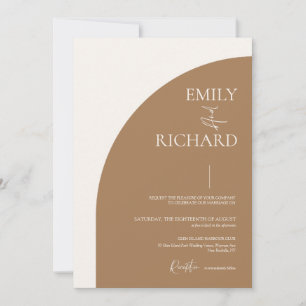 Invitation Mariage demi-arc moderne