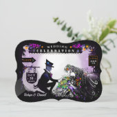 Invitation Mariage d'enchantement d'Halloween - Avec (Debout devant)