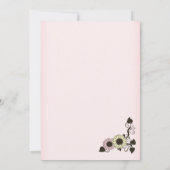 Invitation Mariage d'enchantement rose doux pour cerfs de boi (Dos)