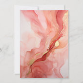 Invitation Mariage d'encre brillante et dorée (Dos)