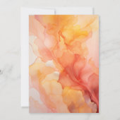 Invitation Mariage d'encre jaune et bleu (Dos)