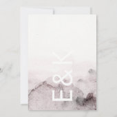 Invitation Mariage d'encre noire neutre pour les femmes (Dos)