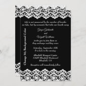 Invitation Mariage « Dentelle blanche et promesses »  (Devant / Derrière)