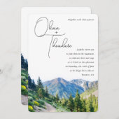 Invitation Mariage des Alpes (Devant / Derrière)