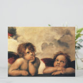 Invitation Mariage des Anges de la Madone Sixtine de Raphaël (Debout devant)