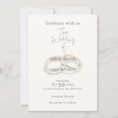 Invitation Mariage des anneaux de mariage coupé (Devant)