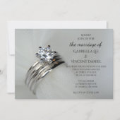 Invitation Mariage des anneaux mariages (Devant)