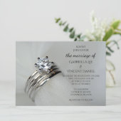 Invitation Mariage des anneaux mariages (Debout devant)