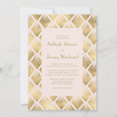 Invitation Mariage des années 1920 pour les fans de décoratio (Devant)