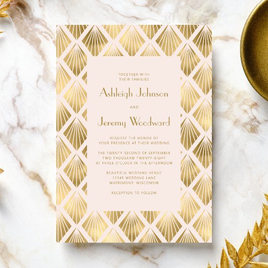 Invitation Mariage des années 1920 pour les fans de décoratio