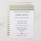 Invitation Mariage des bandes d'huile d'or (Devant / Derrière)