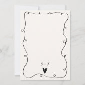 Invitation Mariage des boissons amusantes de squiggle (Dos)