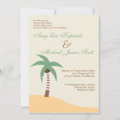 INVITATION MARIAGE DES CARAÏBES VERT DE DESTINATION DE (Devant)