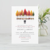 Invitation Mariage des champignons d'automne (Debout devant)