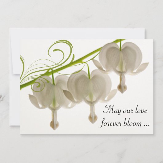 Invitation Mariage des Coeurs Blanches Saignantes (Devant)