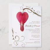 Invitation Mariage des Coeurs rouges saignants (Devant)