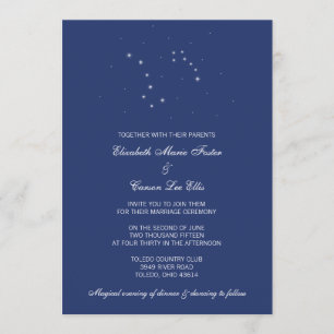 Invitation Mariage des constellations du ciel nocturne