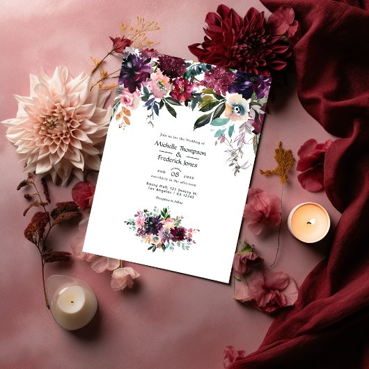 Invitation Mariage des couleurs du vin de Bordeaux