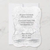 Invitation Mariage des cygnes de baisers bleus roses de la po (Dos)