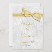 Invitation Mariage des Damas blanches et des Faux Bow (Devant)