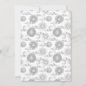 Invitation Mariage des étoiles célestes mystiques en noir et  (Dos)