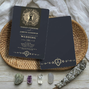 Invitation Mariage des étoiles de la lune de soleil céleste