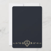 Invitation Mariage des étoiles de la lune de soleil céleste (Dos)