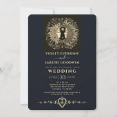 Invitation Mariage des étoiles de la lune de soleil céleste (Devant)
