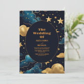 Invitation Mariage des étoiles de lune céleste (Debout devant)