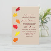 Invitation Mariage des feuilles automnales (Debout devant)