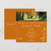 Invitation Mariage des feuilles d'automne (Devant / Derrière)