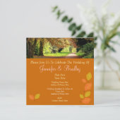 Invitation Mariage des feuilles d'automne (Debout devant)