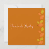 Invitation Mariage des feuilles d'automne (Dos)