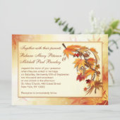 Invitation Mariage des feuilles d'Autum (Debout devant)