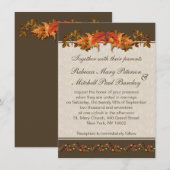Invitation Mariage des feuilles d'Autum (Devant / Derrière)