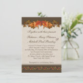 Invitation Mariage des feuilles d'Autum (Debout devant)