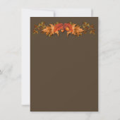Invitation Mariage des feuilles d'Autum (Dos)